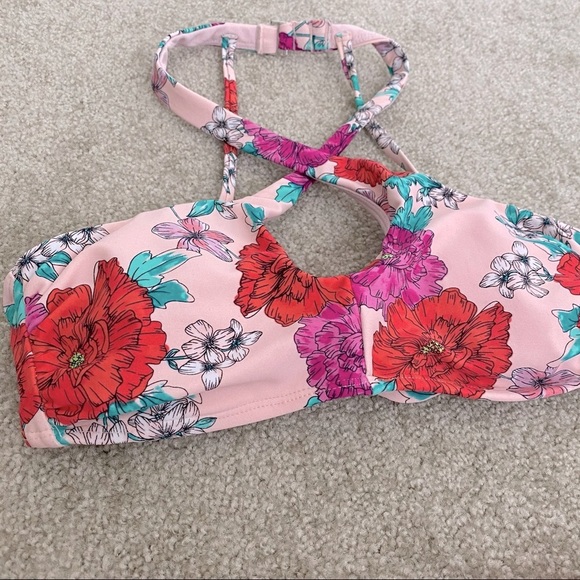 ✖️SOLD✖️ XHILARATION Pink Floral Swimsuit - Picture 7 of 9